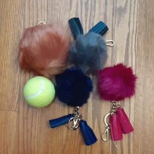 Purse pom keychain